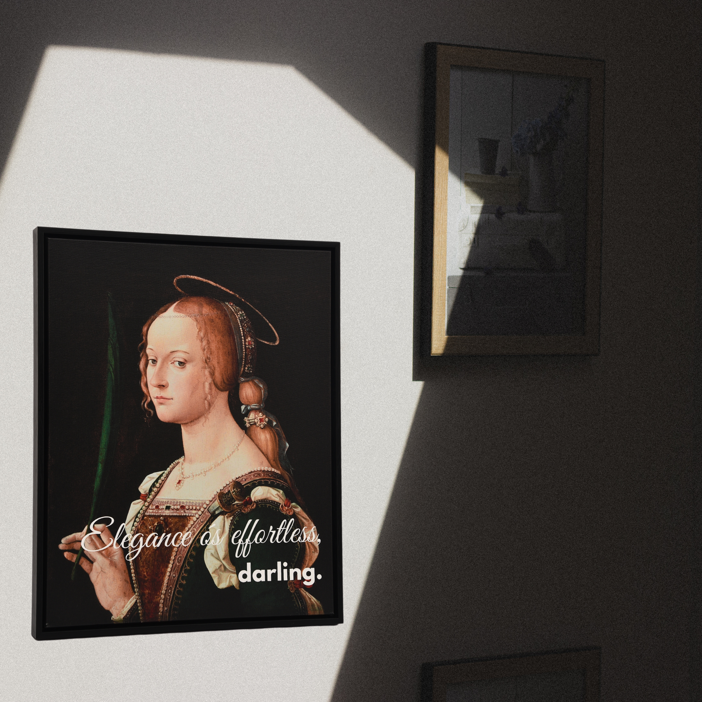 "Elegance Is Effortless" Canvas Poster – Framed Artwork, 40x50 cm