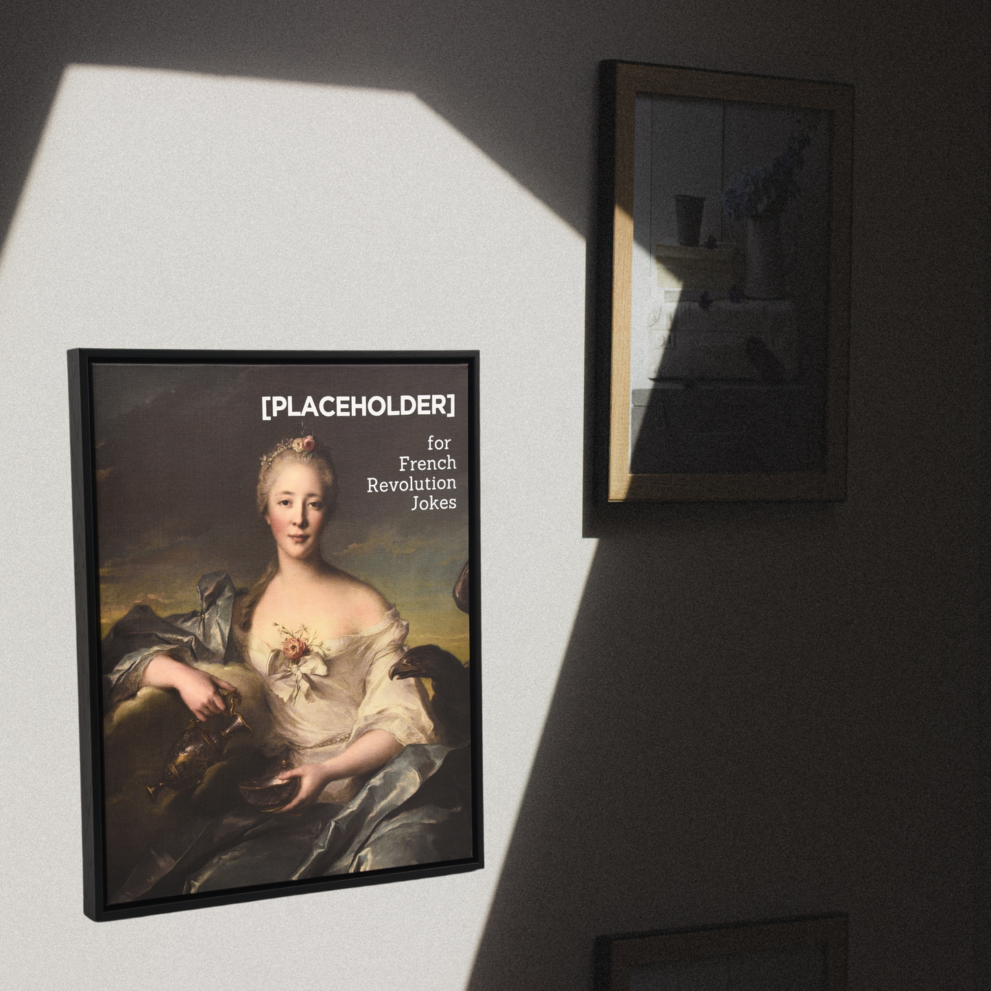 "French Revolution Jokes" Framed Canvas Poster – Historical Humor Artwork, 40x50 cm