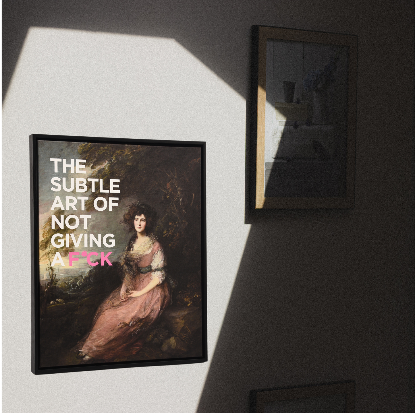 "The Subtle Art of Not Giving a F*ck" Framed Canvas Poster – Statement Wall Art, 40x50 cm